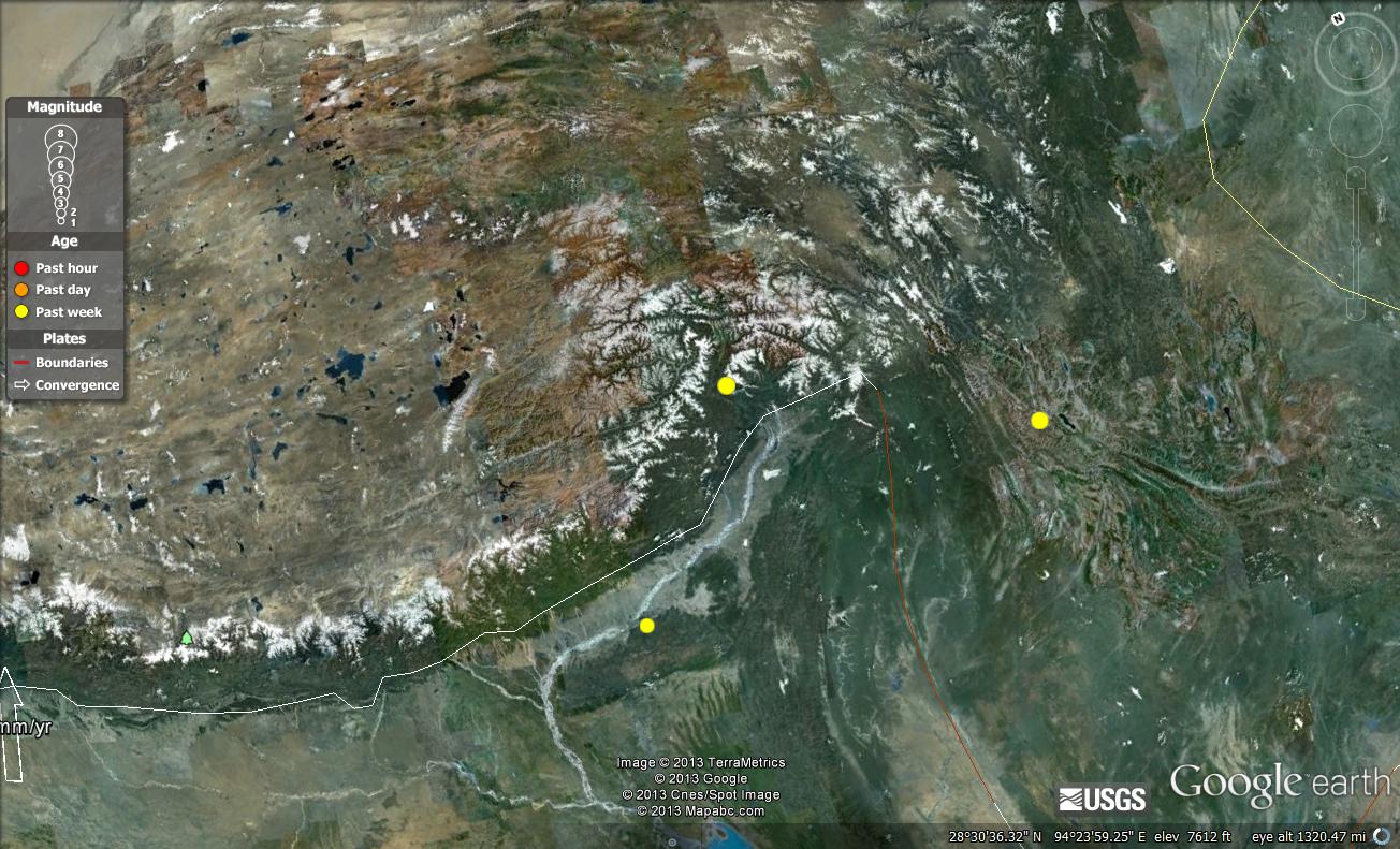Tracking Earthquakes using Google Earth | Imkazfs's Blog