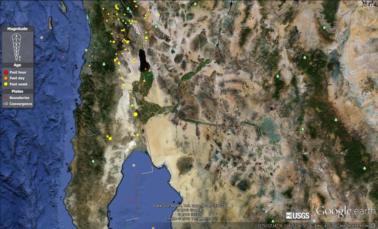 Tracking Earthquakes using Google Earth | Imkazfs's Blog